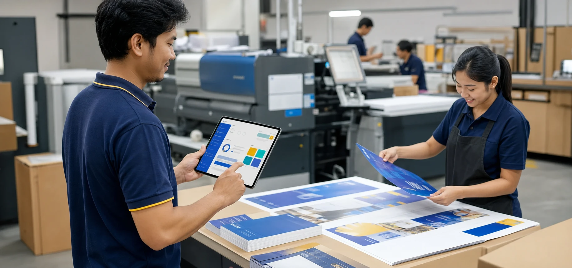 Digital ordering connected with the production workflow