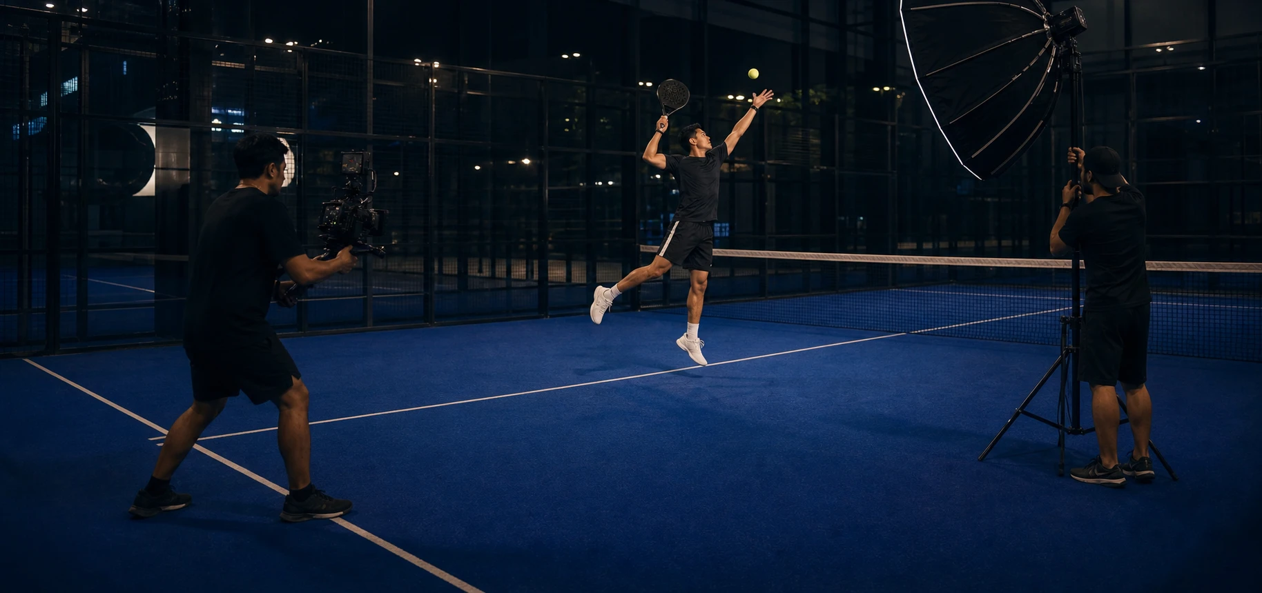 Alternate angle of the Padel Arena video production