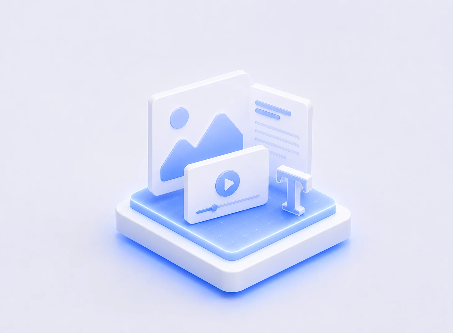 Isometric media and long-term impact illustration